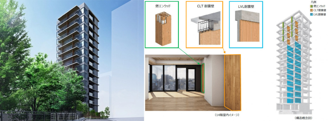 日本在东京建造的第一栋木结构高层公寓